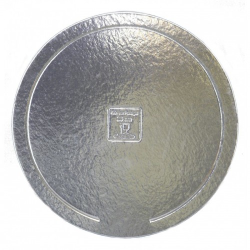 Base/Prato Cartão Prateado 32cm